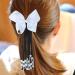 ERINGOGO Ponytail Beaded Hair Extension Bowknot Ponytail Wig Hair Decoration for Children White - Buy Online on GoSupps.com