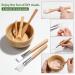 JPNK Bamboo Facial Mask Bowl Set - 6Pack DIY Clay Mask Mixing Kit with Brushes - Bamboo Mask Mixing Tools for DIY Clay Masks - Buy Online on GoSupps.com