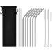 Jesykin 8 Pack Stainless Steel Reusable Straws with Case and Cleaning Brush - Long Metal Drinking Straws for 30oz and 20oz Tumblers - Dishwasher Safe - Buy Online on GoSupps.com