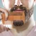 Wooden Beard Comb & Durable Case for Men | Fine & Coarse Teeth | Pocket Comb for Beards & Mustaches - Brown Skull Design - Buy Online on GoSupps.com