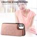 Bizzib for iPhone 11 Case Leather Wallet with Card Holder Flip Cover Kickstand Card Slots Double Magnetic Clasp Shockproof Heavy Duty Protective Case for iPhone 11-Floral Rose Gold Flower Rose Gold - Buy Online on GoSupps.com