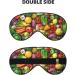 Fresh Fruits & Vegetables Print Unisex Sleep Mask | Double-Sided Eye Mask for Sound Sleep & Skin Care - Shop Internationally - Buy Online on GoSupps.com