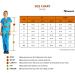 Dagacci Women's Scrub Set - Stretchy and Soft Y-Neck Top and Pants in Medium Black - Buy Online on GoSupps.com