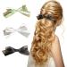 AJOIDR Ribbon Elegant 2000s Style Side Clip Hair Clip Elaborate Fairy Style Large Bowknot Balletcore Green-2pcs - Buy Online on GoSupps.com