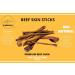 Beef Skin Sticks - Beef Skin Dog Chew Treat - *(8-10 Pack Approx. 500 Grams)* - Bully Stick/Rawhide Alternative - Dog CHEW - for Moderate Chewers - 100% Natural - Long Lasting Beef Treat for Dogs - Buy Online on GoSupps.com