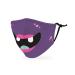 Weddingstar children washable mouth protection masks made of fabric.Reusable and adjustable with dust filter bag 1 piece (1 -pack) Small purple monster