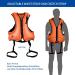 OMOUBOI Inflatable Snorkel Vest for Adults - Orange | Suitable for Diving, Surfing, Swimming | 90-220lbs - Buy Online on GoSupps.com