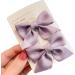 KERTFGOKU Cotton Hair Bows Clips for Girls - 2 PCS Non Slip Hair Ribbon for Baby Girls, Toddlers & Kids in Purple - Infant Hair Accessories - Buy Online on GoSupps.com