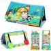 Kumprohu Tummy Time Floor Mirror - Crinkle Cloth Book with Teethers | Black and White Sensory Toys for Infants | High Contrast Developmental Infant Toy - Buy Online on GoSupps.com