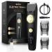 Sejoy Beard Trimmer for Men Clippers for Hair Cutting Cordless Hair Clipper for Mustache Hair Trimmer with LED Display for Home Adults Children Black Z-black