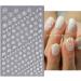 JMEOWIO 9 Sheets Spring White Flower Nail Art Stickers Decals Self-Adhesive Summer Floral Nail Supplies Nail Art Design Decoration Accessories - Buy Online on GoSupps.com