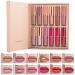 12Colors Velvet Matte Liquid Lipstick Set Liquid Lip Makeup Set Long Lasting Non-Stick Cup Non Fade Waterproof Plumping Lip Gloss Matte Finish Set with Box Lip Makeup Set for Women