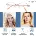 LianSan Oval Multifocus Reading Glasses for Women - Blue Light Blocking Metal Frame Spring Hinge Pink 2.5x - International Shipping Available - Buy Online on GoSupps.com