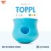 Zogoflex West Paw Toppl Toy - 8cm Aqua Blue - Durable Non-Toxic Perfect for Small Dogs - International Shipping Available - Buy Online on GoSupps.com