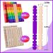 200pcs Colorful Wooden Craft Sticks - Jumbo Sawtooth Popsicle Sticks for DIY Crafts & Kids Education - Buy Online on GoSupps.com