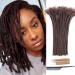 Huarisi 100% Human hair Dreadlocks Extensions for Black Women 12 inch 60 Strands 0.4cm Brown Afro Kinky Hair Fashion Handmade Permanent Loc Extensions Real Hair for Man (#4 60 Locs) 12inch 60 Locs #4 0.4cm