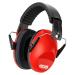 Dr.meter Ear Defenders Children Children Ear Defenders SNR 27dB Protective Earmuffs with Noise Blocking Children Ear muffs for Sleeping Studying Adjustable Head Band red