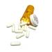 Fake Medicine Pill Capsules in 16 Dram Amber Plastic Medicine Vial with Lid - White - White Pills
