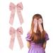 2 Pack Bow Hair Clips Pink Hair Bows for Women Girls Large Bow Clips Hair Barrette Hair Accessories