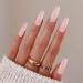 24Pcs Pink Gradient Rhinestone Coffin Press-On Nails - Long Ballerina False Nails for Women and Girls - Buy Online on GoSupps.com