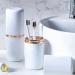 Portable Travel Toothbrush Holder & Mug Case - Multifunctional Organizer for Business Trips Camping & School (White) - Buy Online on GoSupps.com