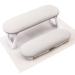 Subay Nail Arm Rest Foldable PU Leather Nail Hand Rest for Acrylic Nails Cushion Hand Holder Nail Hand Pillow Nail Art Accessories Tool for Nails Tech Manicure Pedicure Salon Home Use - Light Gray