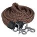HILASON 7 Ft Braided Flat Cotton Roping Rein Brown