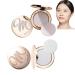 2023 Newest Golden Diamond Face Powder Golden Face Powder Diamond Face Powder - Makeup Powder Concealer Pressed Powder Compact Long-Lasting Oil Control (Natural + Ivory Powder)