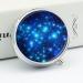 Portable 3 Compartment Pill Box with Blue Shining Stars | Travel-Friendly Medicine Organizer for Handbag & Pocket - Buy Online on GoSupps.com