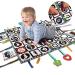 Teytoy Double High Contrast Floor Mirror & Play Mat - Black & White Crinkle Toys with Teether for Baby Tummy Time - Pack of 4 Patterns - Ideal Gift for Boys and Girls - Buy Online on GoSupps.com