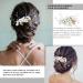 FERCAISH Wedding Hair Comb Flower Crystal Bridal Hair Accessories Pearl Leaf Headpiece for Wedding Bride Bridesmaid (White) - Buy Online on GoSupps.com