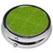 Green Grassland Round Pill Box 3 Compartment Portable Organizer for Travel | Travel-Friendly Pill Storage - Buy Online on GoSupps.com