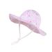 LANGZHEN Beach Sun Protection Hat for Baby Girls Adjustable Toddler Kids Hat Wide Brim Summer Play Hat with Chin Strap Swans-Pale 1-2 Years