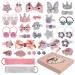 36PCS Baby Hair Clips for Little Girls Hair Barrettes Ties and Accessories Toddlers Kids for Birthday Christmas Children's Day Gift