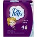 Puffs Ultra-Soft 2-Ply Facial Tissues, White, 56 Tissues Per Cube, Pack Of 4 Cubes