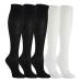 Weekend Peninsula 5 pair of compression stockings Knee socks Socks for women and men sports running flight travel travel pregnancy medical compression socks S-M 3x black + 2x white