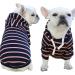 Zweitea Striped Hoodie for Small to Medium Dogs | Soft Short Sleeve Puppy Sweatshirt | Navy Blue Dog Clothes - Buy Online on GoSupps.com