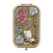 healifty Portable Vintage Makeup Mirror Double Sided Folding Metal Vintage Pocket Mirror Travel Mirror
