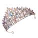 Crown Headband Crown Wedding Crown for Bride Wedding Headpiece for Bride Bridal Crown Wedding Accessories for Brides Birthday Crowns for Women Bachelorette Crown 17.00X17.00X9.00CM Golden