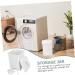 NOLITOY 2 Sets Washing Storage Bucket Laundry Room Organization and Storage Bin Wrought Iron White - Buy Online on GoSupps.com