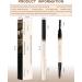 Eyebrow Pencil-2Pcs Light Brown Retractable Eye Brow Pencil with Brow Brush Long-Lasting Waterproof Eyebrow Pencil Eyebrow Tint Pen for Fill & Sculpt Brow Create Natural Eye Brow Makeup for Women-03 2pcs 03#light Brown - Buy Online on GoSupps.com