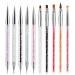 SILPECWEE Nail Art Brush Dotting Tool Nail Detail Brush Liner Brush for Nails Acrylic Nail Brush Nail Design Brushes Nail Art Polish Thin Brush Nail Art Tool (10pcs ) NO6