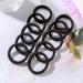 ZBORH 50PCS Black Hair Ties for Women - Seamless Elastic Ponytail Holders, No Damage for Thick Hair - Buy Online on GoSupps.com