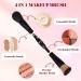 PATKAW 4 in 1 Makeup Brush Set Travel Double Ended Foundation Powder Makeup Brush Eyeshadow Face Concealer Brush for Blending Liquid Sunscreen Blush or Powder Cosmetics - Buy Online on GoSupps.com