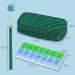 FINPAC Weekly Pill Organizer Travel Case - 7 Day AM/PM Medicine Container with Emergency Card - Emerald Green - Buy Online on GoSupps.com