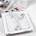 125 Pieces Silver Square Plastic Plates with Silver Rim & Disposable Silverware - include 25 pcs 9.5inch Dinner Plates 25 pcs 6.6inch Dessert Plates 25 Forks 25 Knives 25 Spoons for weddings and parties - Buy Online on GoSupps.com