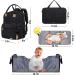 Diaper Bag Backpack with Changing Station, Pad, Pacifier Case, & Stroller Straps for Baby Girl/Boy - Black | Baby Registry Must-Have - Buy Online on GoSupps.com