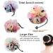 AsggBah 3pcs Colored Hair Net Bun Covers with Flower Deco | Dance Snood Hair Accessories for Dancers & Skaters - Large Size - Buy Online on GoSupps.com