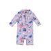 BONVERANO Baby Girls Swimsuit Toddler Bathing Suit Long-Sleeve Zipper One Piece Swimwear with UPF 50+ Sun Protection 3-6 Months Tales