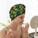 Hair Towel Wrap - Quick-Drying Turban with Button | Pineapples & Palm Leaves Design - Buy Online on GoSupps.com